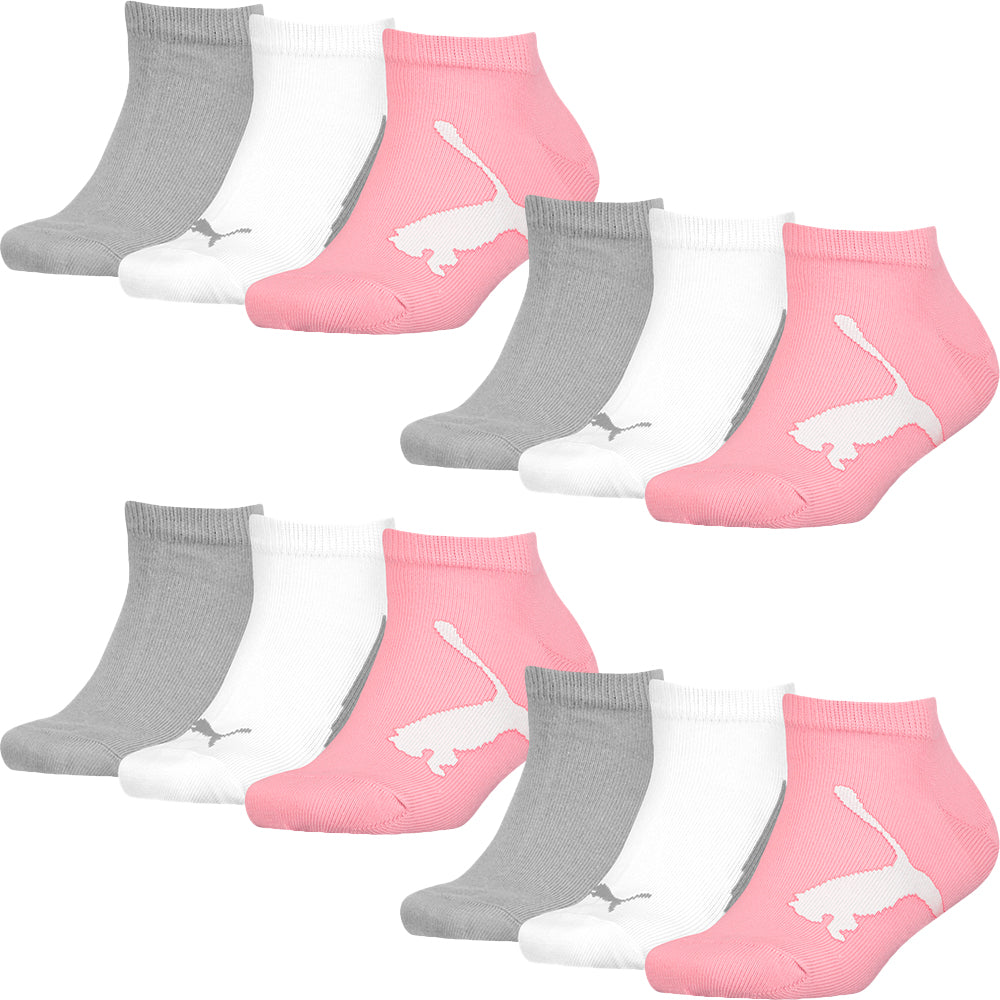 PUMA Kids Sneaker Socks 12er Multi Pack, pink/white/grey
