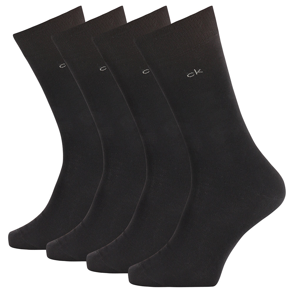 Calvin Klein Crew Socks 4er Pack Heel Toe, black, Onesize