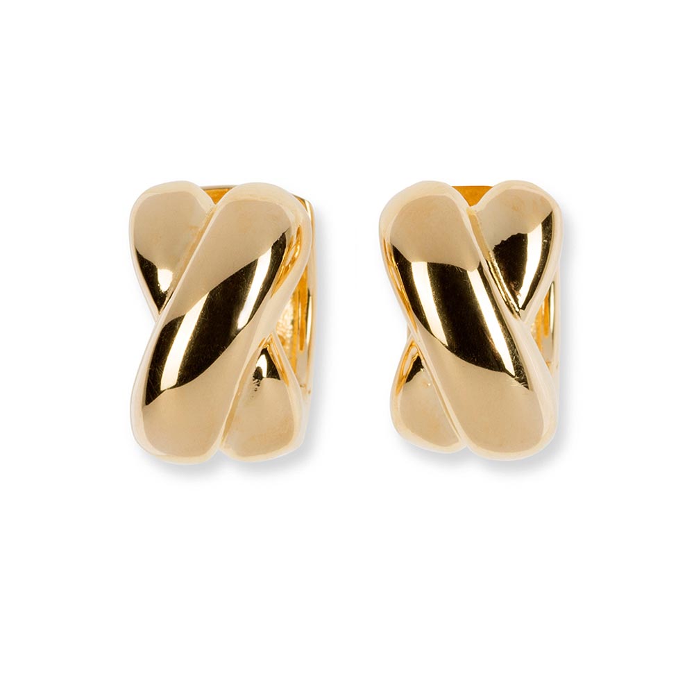 Heinzendorff Orecchini A Cerchio Modello Mischa, Pieghevoli, In Argento 925 Con Ciondoli Intercambiabili - Satinato, Placcato Oro O Oro Rosa (10 X 15 Mm)