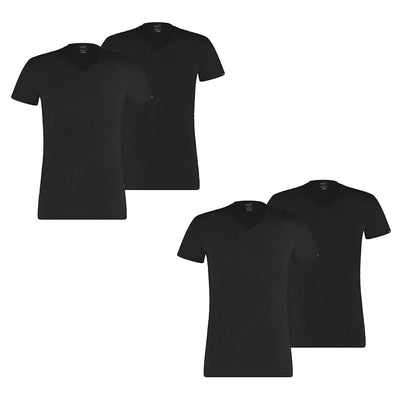 PUMA Herren Basic T-Shirt V-Neck, black
