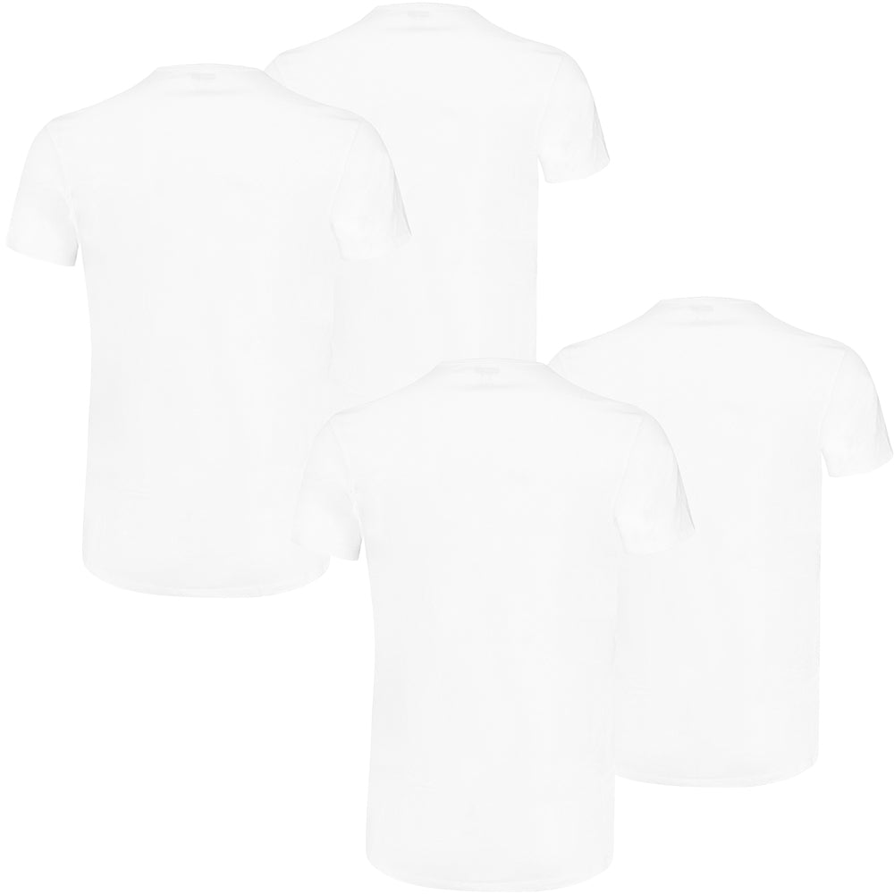 PUMA Herren Basic T-Shirt V-Neck, white