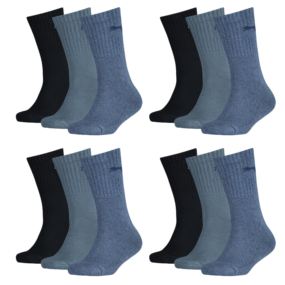 PUMA Junior Crew Socks 12er Multi Pack, denim blue