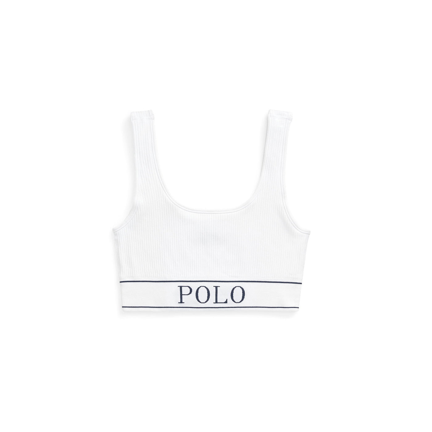 Polo Ralph Lauren, Scoop Neck Top, Rib Seamless, white