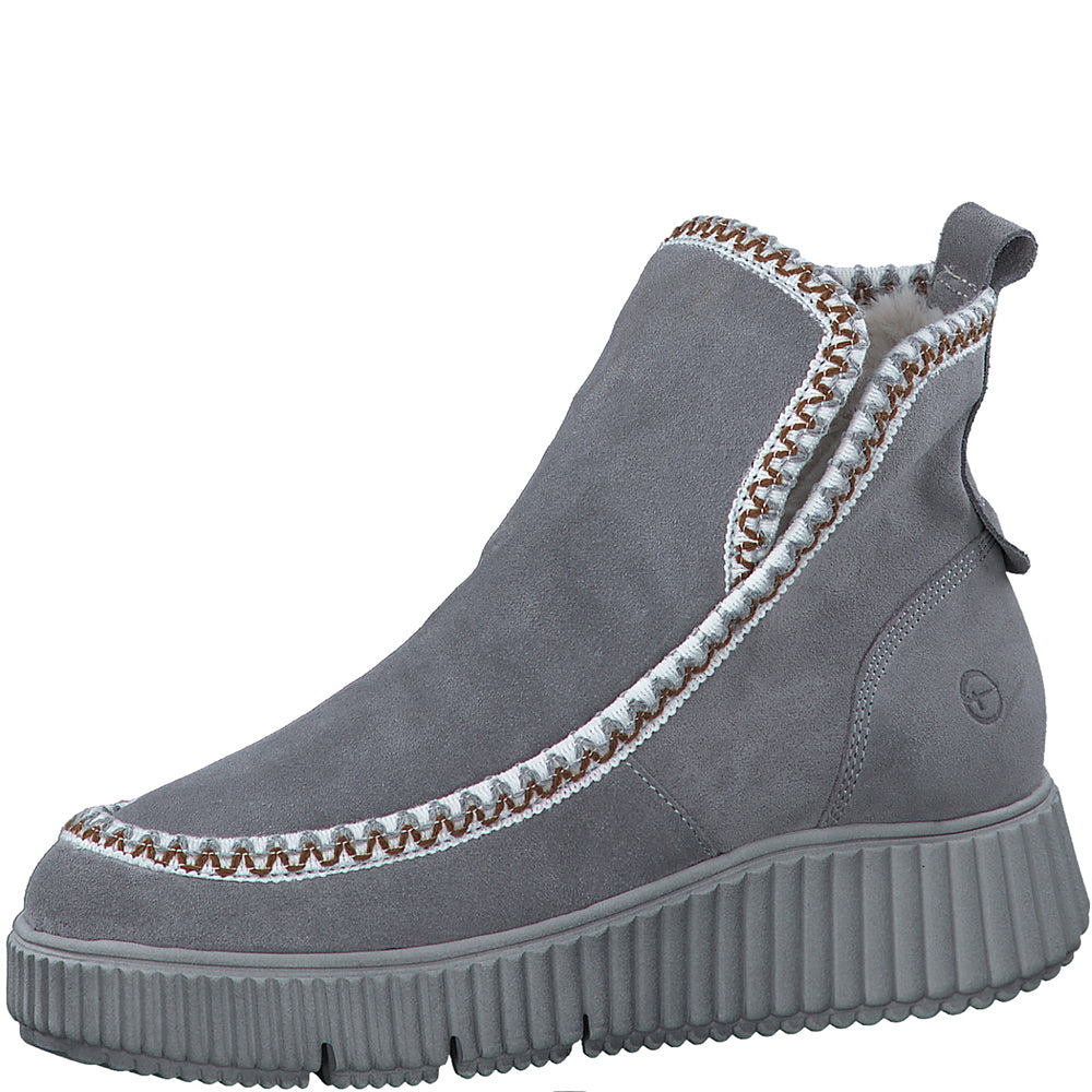 Tamaris Damen Stiefelette 1-26865-41-200 Grey Velours