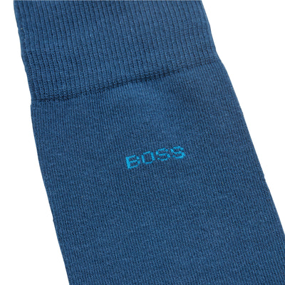 BOSS Herren 4er Pack RS Blockstreifen und uni  CC Socken, Dark Blue,