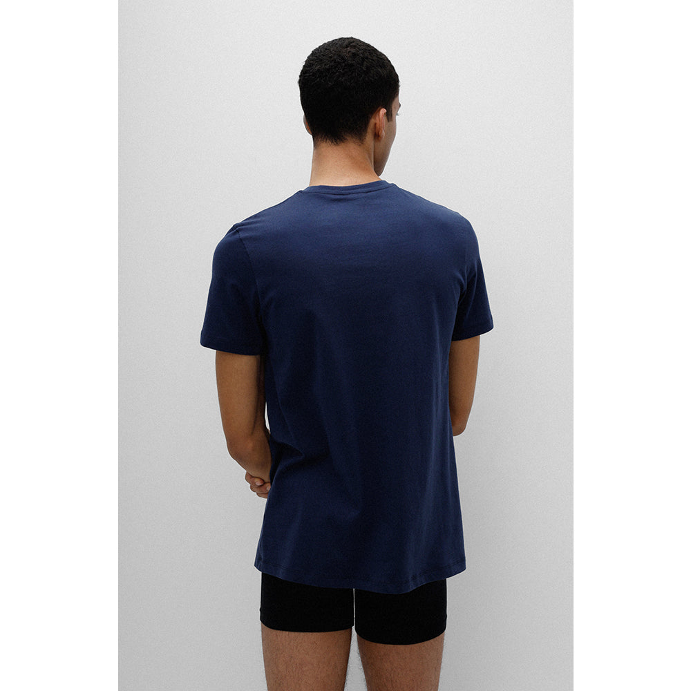 HUGO, Herren T-Shirt, Twin Pack, Regular fit, kurzarm, Wei&szlig;, Blau