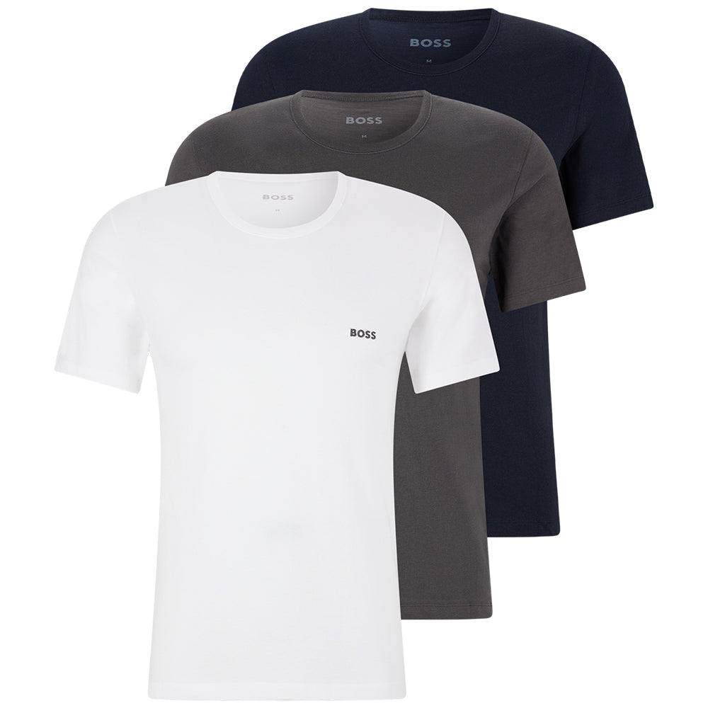 BOSS Herren R-Neck T-Shirt, 3er Pack Classic, 961 sortiert