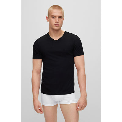 BOSS Herren V-Neck T-Shirt, 3er Pack Classic, black