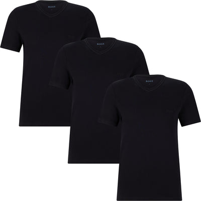 BOSS Herren V-Neck T-Shirt, 3er Pack Classic, black