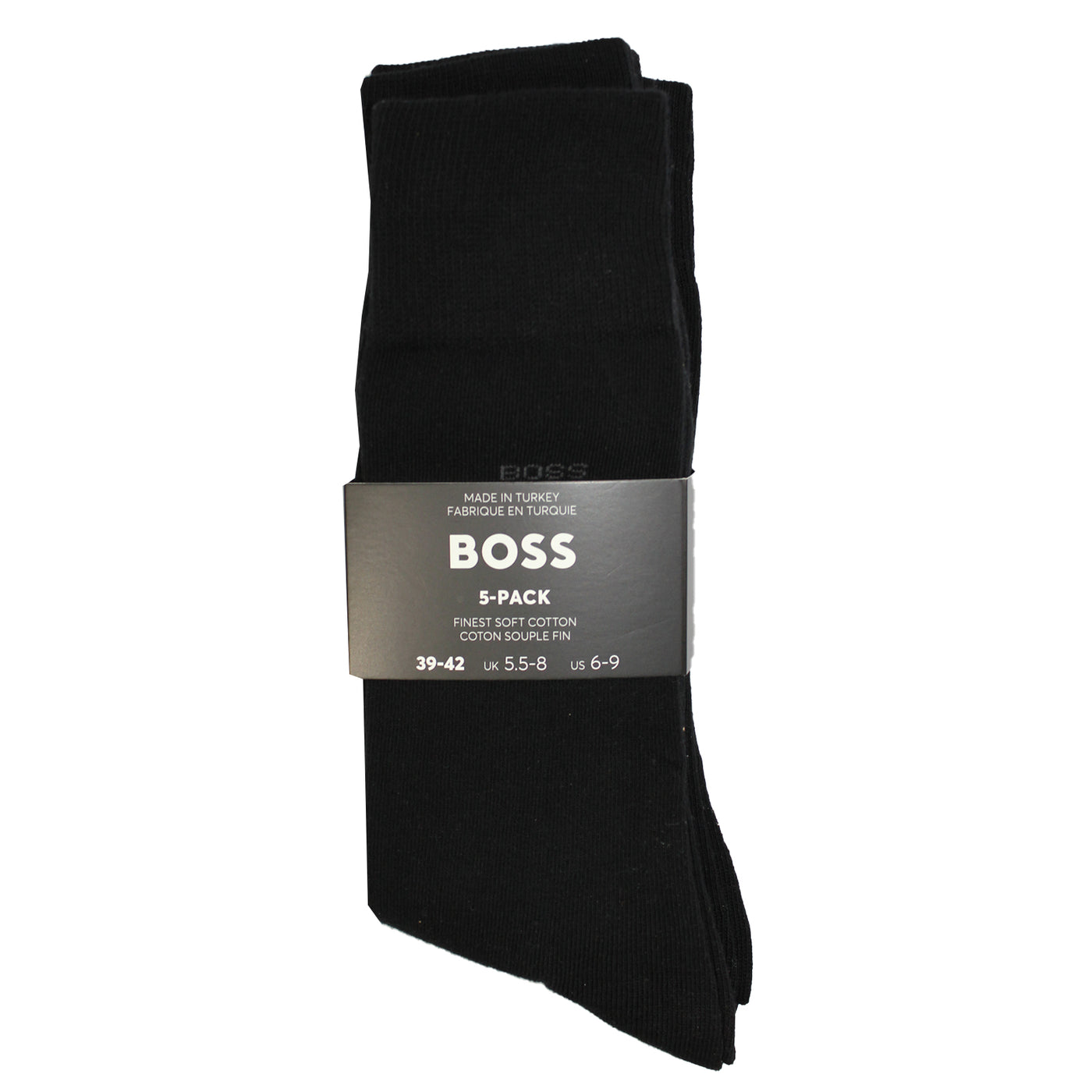BOSS Herren Business-Socken, Soft-Cotton, 5er Pack schwarz