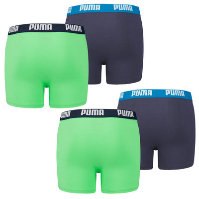 PUMA, Boys Basic Boxer, 4er Pack, green/blue