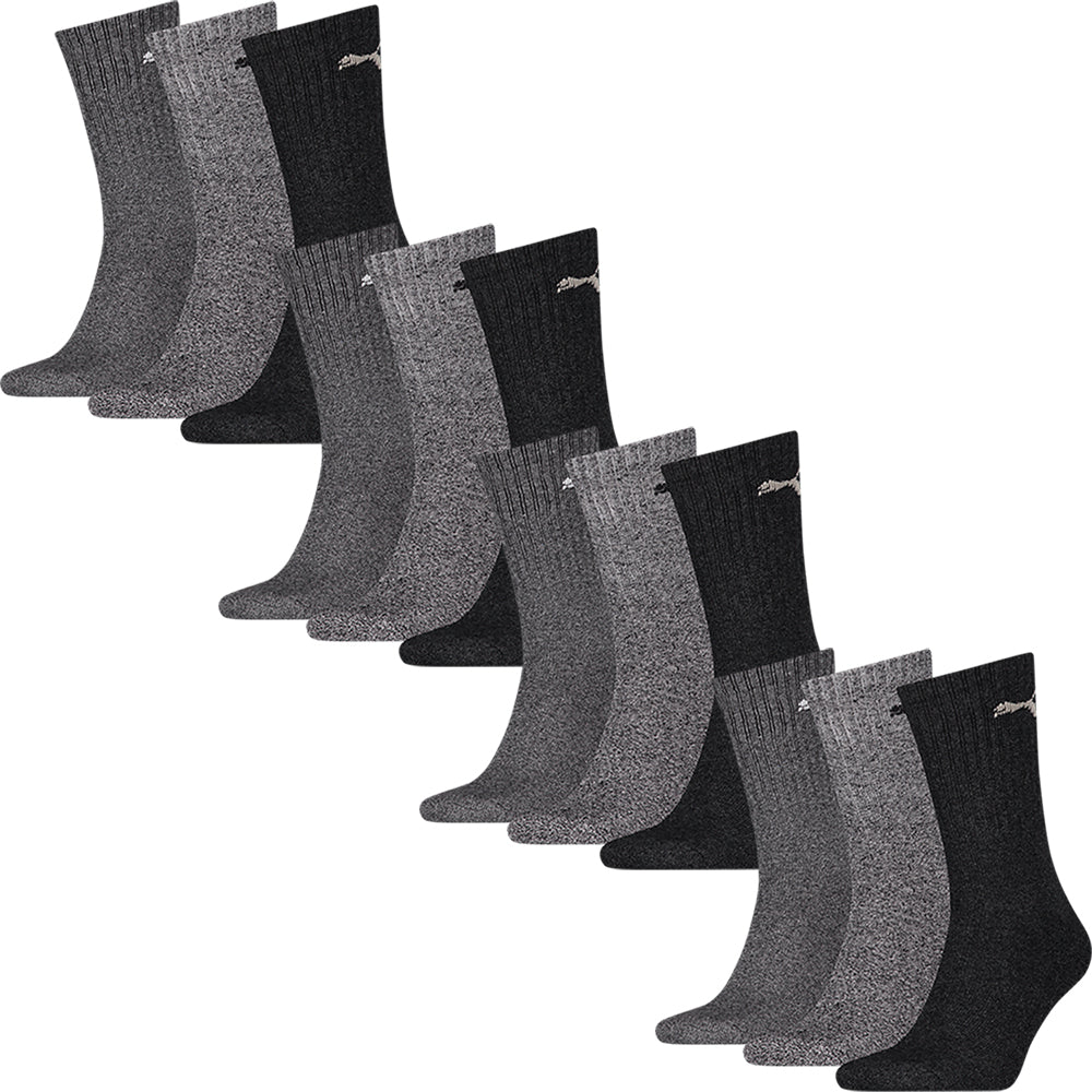 PUMA Crew Socks 12 er Multi Pack antracite / grey