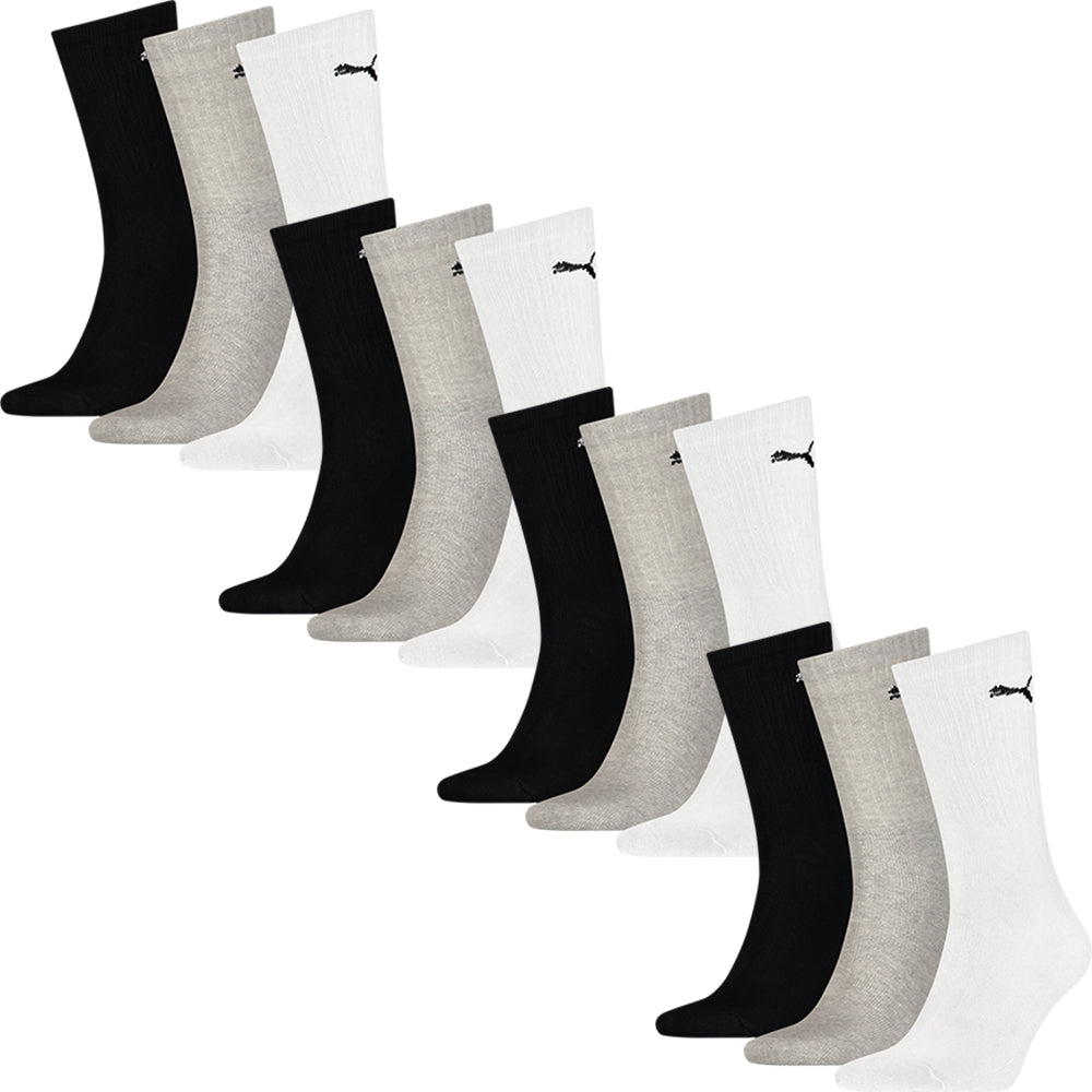 PUMA Crew Socks 12 er Multi Pack grey/white/black