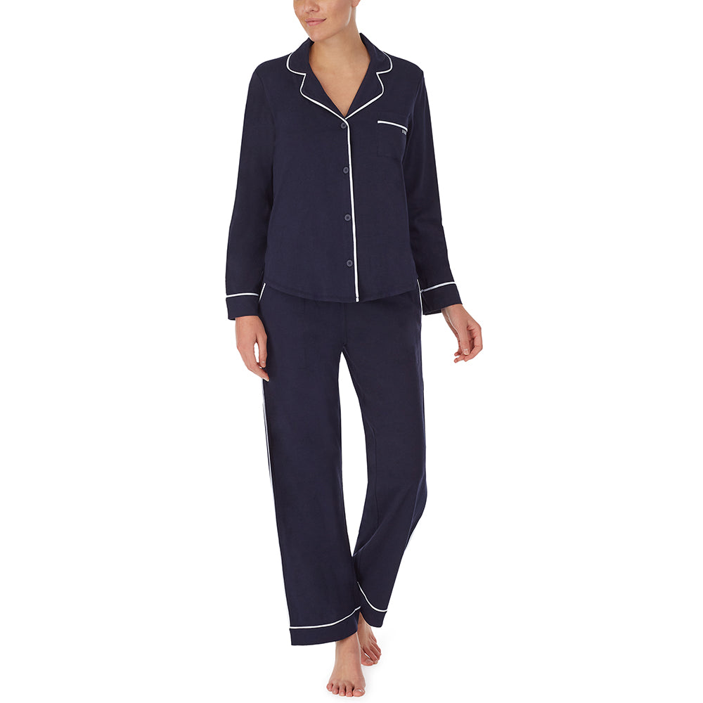 DKNY New Signature Jersey-Pyjama f&uuml;r Damen, navy