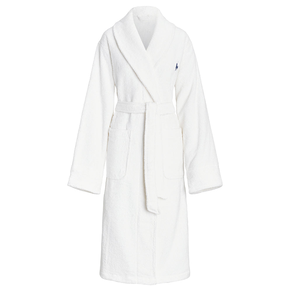 Polo Ralph Lauren, Damen Bademantel aus Baumwolle, white,