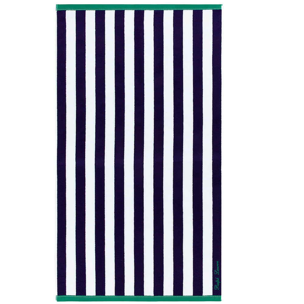 RALPH LAUREN Badetuch Hudsen Stripe, blue-white