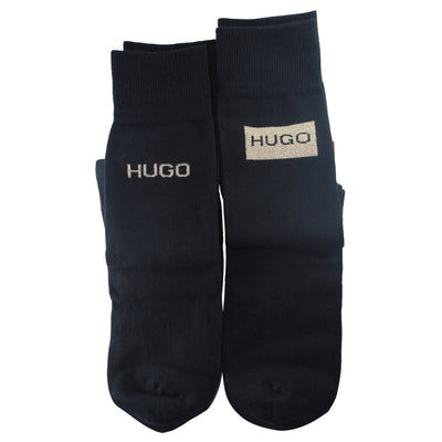HUGO, Herrensocken mit Logo im Geschenkset, 2er Pack, Lurex, 40-46