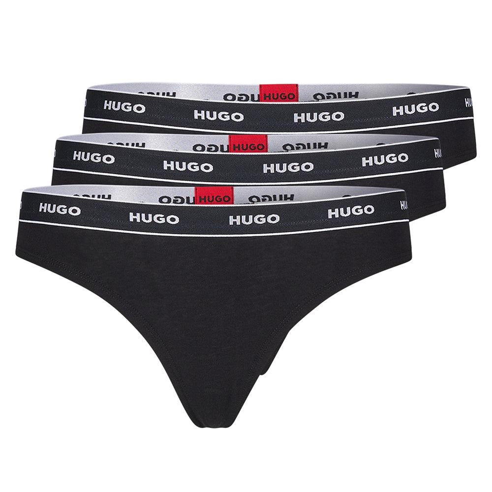 HUGO, Damen Thong Stripe, black