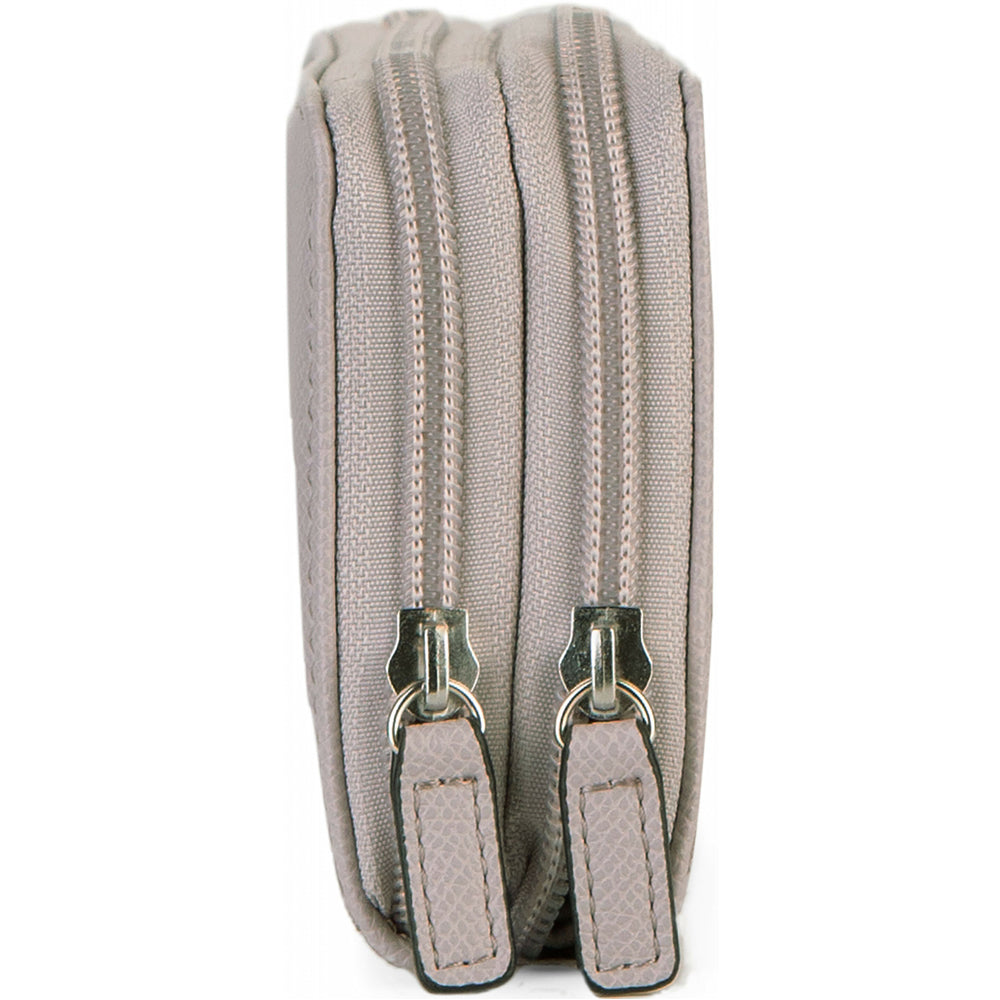 EMILY & NOAH Börse mit Doppelzipper Luca, 18 cm,  Luca-810 lightgrey lordoflabel