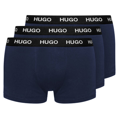 HUGO, HUGO BOSS, Herren Trunks,3er Pack, Cotton Stretch, Navy lordoflabel