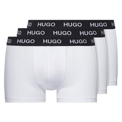 HUGO, HUGO BOSS, Herren Trunks,3er Pack, Cotton Stretch, White lordoflabel