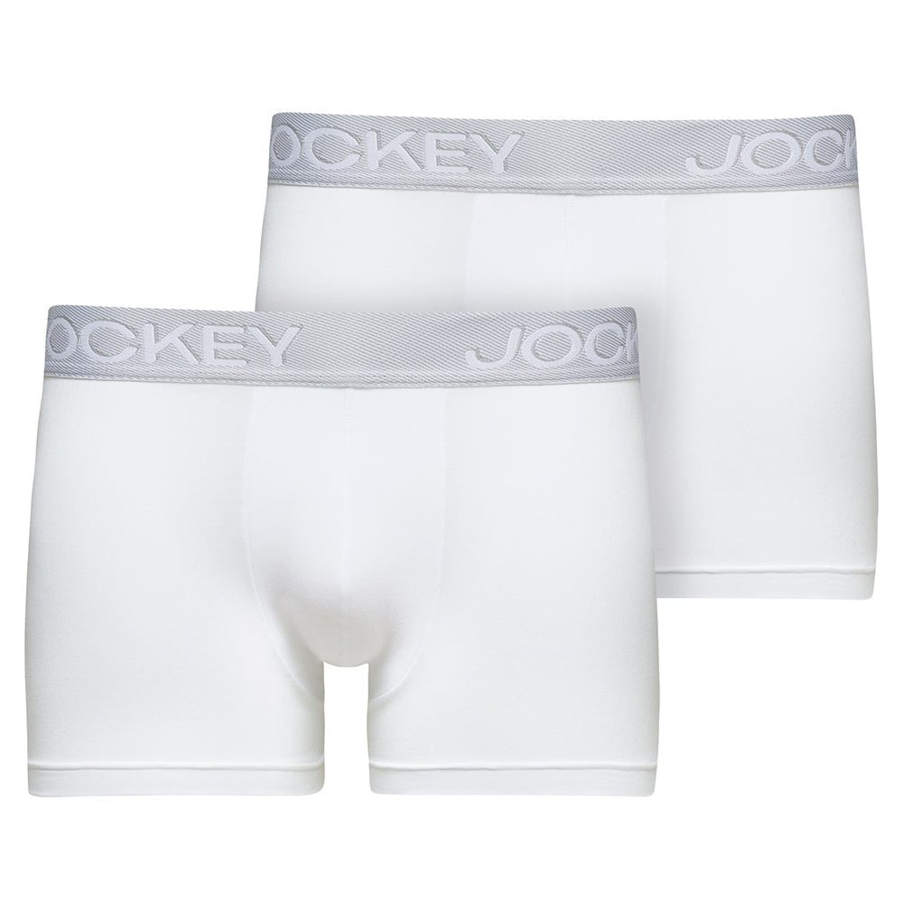 JOCKEY Herren Short Trunk, 2er Pack, white lordoflabel