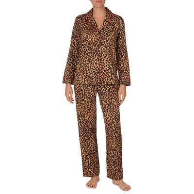 LAUREN BY RALPH LAUREN Pyjama durchgeknöpft, ILN92023, Leopard lordoflabel
