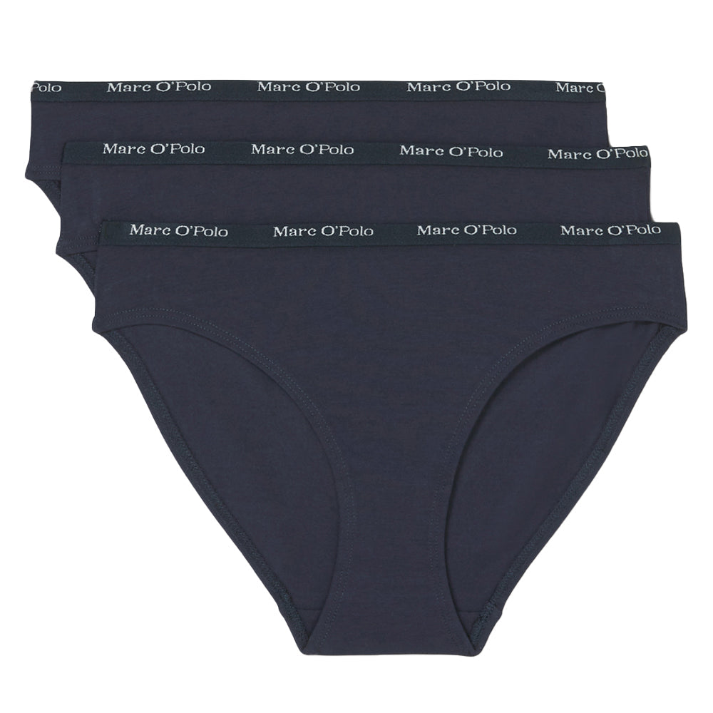 Marc O'Polo Body & Beach, Damen Mini Slips sortiert nachtblau, 3er Pack lordoflabel