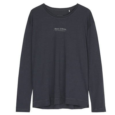 Marc O’Polo Body & Beach Damen Shirt, Crew Neck, LS, Graphit lordoflabel