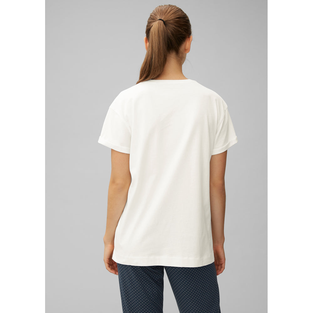 Marc O’Polo Body & Beach Damen Shirt, Crew Neck, Offwhite lordoflabel