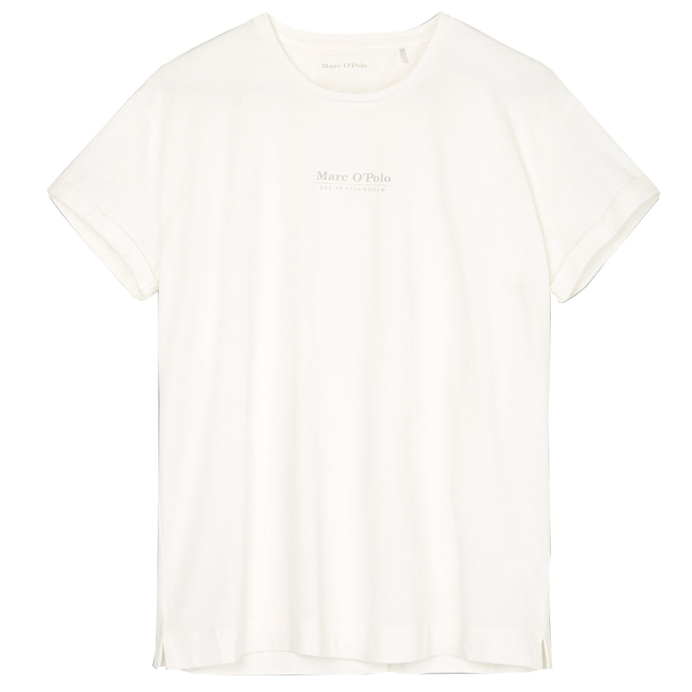 Marc O’Polo Body & Beach Damen Shirt, Crew Neck, Offwhite lordoflabel