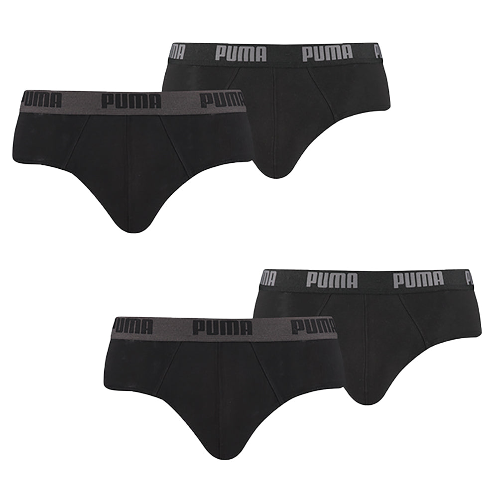 PUMA Herren Basic Brief 4P, black lordoflabel