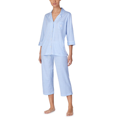 Ralph Lauren, Capri Pyjama durchgeknöpft, Heritage Knits I819702 lordoflabel