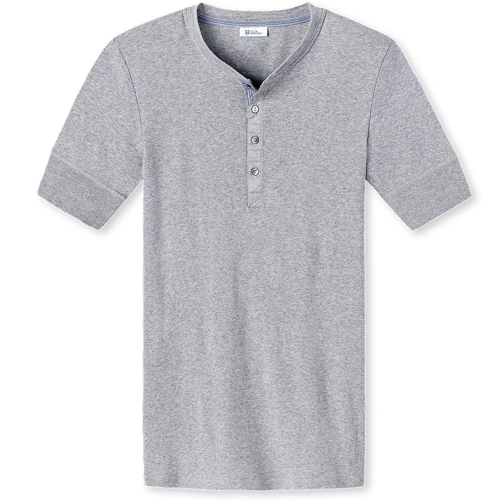 Schiesser Revival, Herren Shirt Karl-Heinz, halbarm, Graumelange lordoflabel