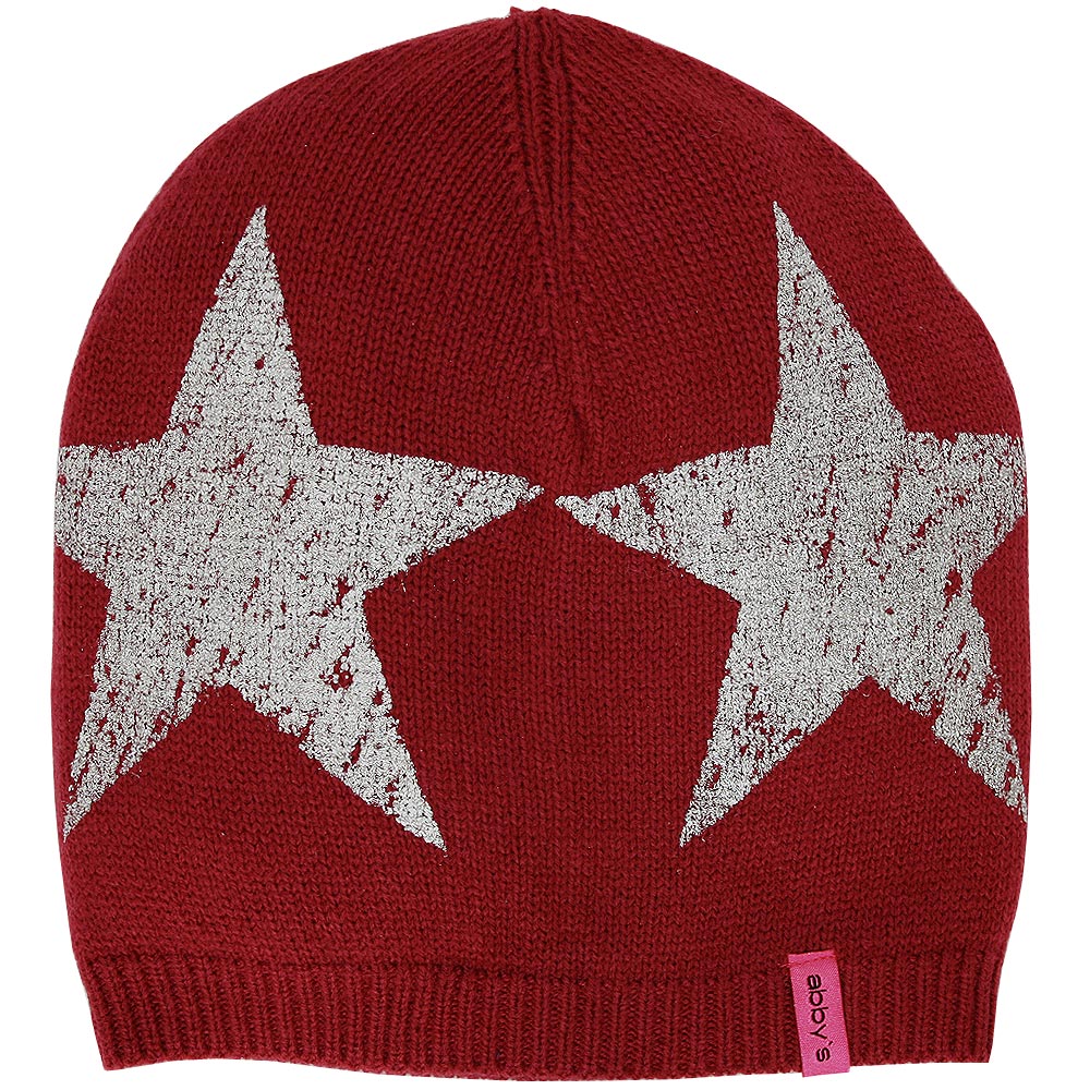 abby's by goodlife Beanie Bordeaux mit Stern Silver