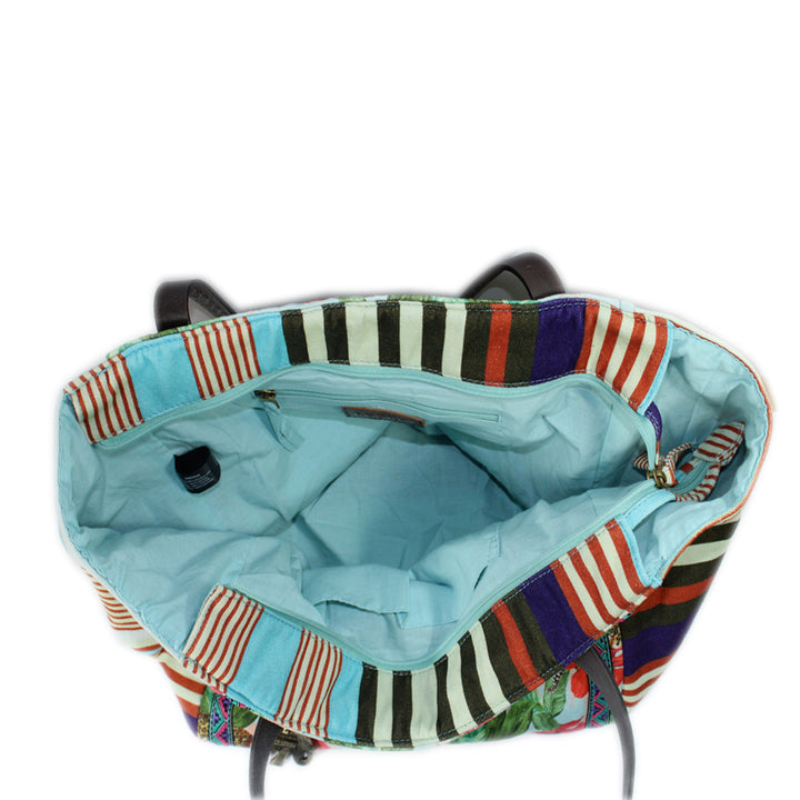 ANOKHI Shopper Nalani, (BxHxT) 35x30x15 cm, Canvas, Bleue